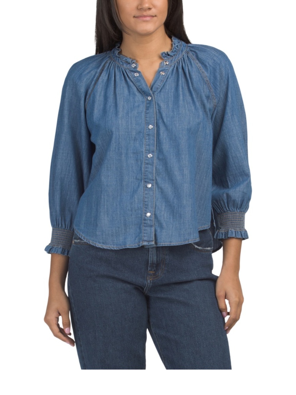JOIE
Snap Button Denim Shirt